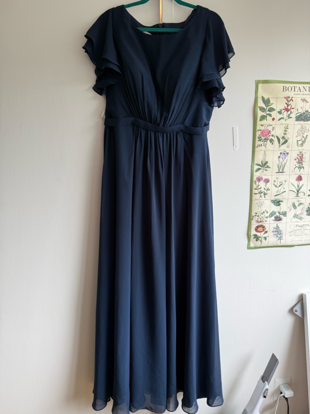 JJs House Navy Flutter Sleeve Dress